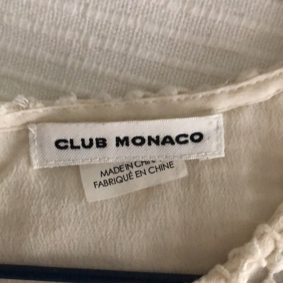 Club Monaco white slightly cropped blouse - Picture 2 of 3